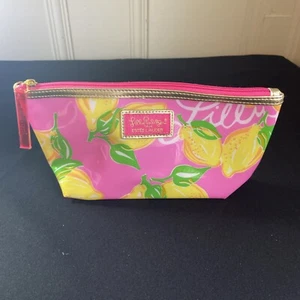 Lilly Pulitzer Makeup Bag Pink W/ Lemons - Picture 1 of 6