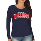 Damski długi rękaw buldog staroangielski logo psy buldog angielski bully