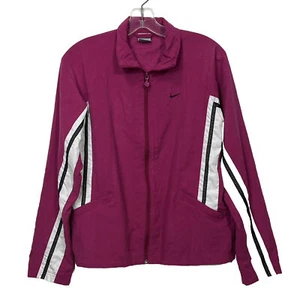 Chaqueta cortavientos Nike Activewear para mujer cremallera completa bolsillo con cremallera rosa talla M - Imagen 1 de 10