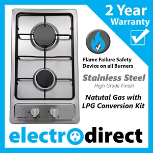 Brilcon 30cm Gas Cooktop Stainless Steel Natural Gas with LPG Conversion Kit - Picture 1 of 3