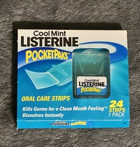Vintage 2002 LISTERINE Cool Mint Pocketpaks 24 Count Oral Care Strips - Picture 1 of 3