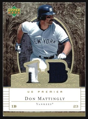Parche de camiseta Upper Deck UD Premier 2007 Don Mattingly Gu/35 Foto 1 de 2