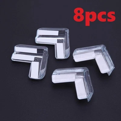 8x Protectores de Esquina Silicona Suave Muebles Protector de Seguridad Infantil Almohadilla Transparente Parachoques Foto 1 de 4