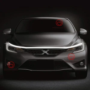 Front Grille Trim LED Hood Strip Lights DRL Decorative Lamps For Toyota Reiz - Picture 1 of 11