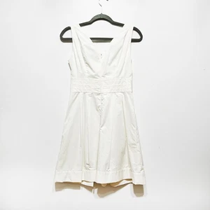 Nanette Lepore Vintage 90's White Fit and Flare Dress Size 2 - Picture 1 of 3
