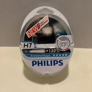 PHILIPS X-treme Vision Plus (+130%) Headlight Bulbs H7 55W 12V.New Sealed - Picture 1 of 4