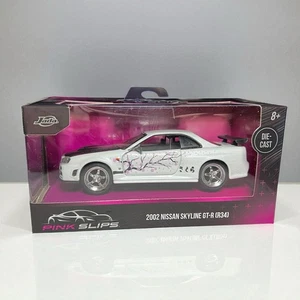 Jada Pink Slips 2002 Nissan Skyline GT-R (R34) White Cherry Blossom 1/32 Scale - Picture 1 of 6