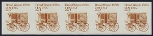 2136a - Scarce XF-SUP Imperf Error PNC5 Pl#3 "Bread Wagon" Mint NH Cat $225 - Picture 1 of 2