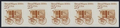 2136a - Scarce XF-SUP Imperf Error PNC5 Pl#3 "Bread Wagon" Mint NH Cat $225 - Image 1 of 2