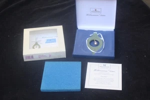 Wedgwood Sage Green Jasper & Pearl Millennium Gems Ornament in Box - Picture 1 of 2