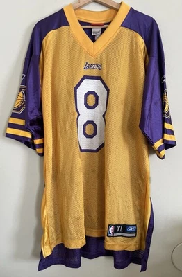 Camiseta de fútbol vintage Reebok Kobe Bryant XL para hombre adulto RARA baloncesto de la NBA #8 Foto 1 de 4