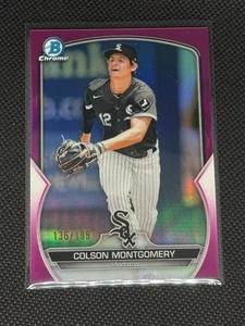 2023 Bowman Chrome - Colson Montgomery BCP-48 Fuchsia Refractor /199 (RC) - Picture 1 of 2