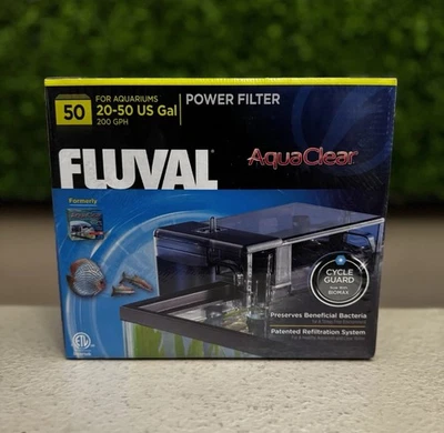 Fluval AquaClear 50 Power Filter, 20-50 Gallon #A610F BRAND NEW SEALED - Image 1 of 2