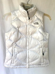Women’s The North Face White 550 Puffer Down Vest. Size S (4-4) - Picture 1 of 3