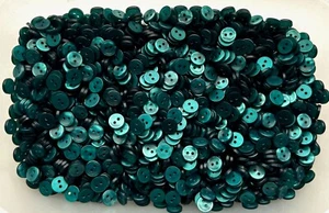 Small 10mm 16L Green Pearlescent Polished 2 Hole Shirt Buttons Craft (J95A) - Picture 1 of 1