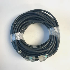 100' 12 Gauge Black Extension Cord with Lighted Single Outlet - Picture 1 of 1