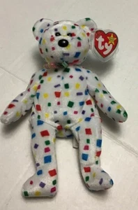 Original TY 2K Beanie Baby New Years Eve Teddy Bear Swing tag/ tushtag Mismatch - Picture 1 of 7