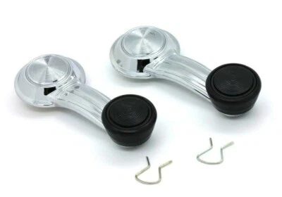 Juego de manivela de ventana interior para camioneta Chevy GMC C10 K10 67-72 con perillas negras Foto 1 de 4