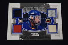 Dominik Hasek 2011-12 ITG Between The Pipes Full Gear Quad Memorabilia Relics