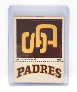 VINTAGE EARLY 1970'S SAN DIEGO PADRES REAL CLOTH STICKER ~ FLEER BASEBALL - Picture 1 of 4