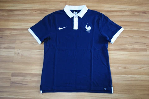 FRANCE NATIONAL TEAM 2016/2017 POLO FOOTBALL SHIRT 100% COTTON SIZE MENS LARGE Cover