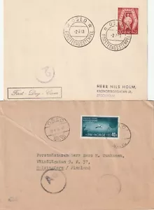 NORUEGA: Lote 2 FDC a Finlandia 1943-1944. - Imagen 1 de 1