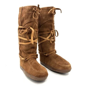 Steger Mukluks Quetico hohe braune Leder-Winterstiefel Damengröße US 8 - Bild 1 von 8