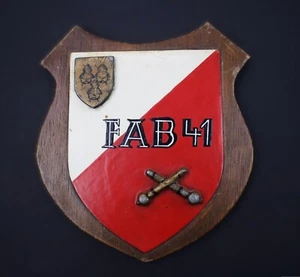 Schild Truppenzeichen FAB 41 Feld Artillerie Bataillon Regensburg Unterschrift - Bild 1 von 2