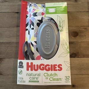 (1) Huggies Natural Care Clutch N Clean nachfüllbare Clutch mit 32 Stück Tüchern - Bild 1 von 2