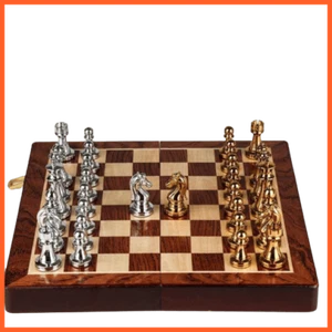 Premium Folding Chess Board With Quality Chess Pieces - Picture 1 of 2