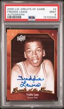 Freddie Lewis 2009-10 Upper Deck UD Greats Of The Game #2 Autograph Auto PSA 9