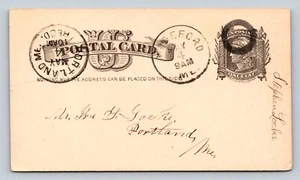 1875 UX5 US Postal Card 1c Fancy Cancellation Mother Worries About Her Children - Picture 1 of 3