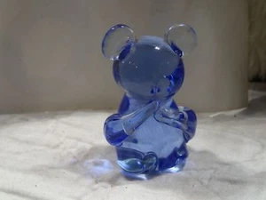 U S Commemorative Fine Art Gallery Blue Glass Mouse - Picture 1 of 6