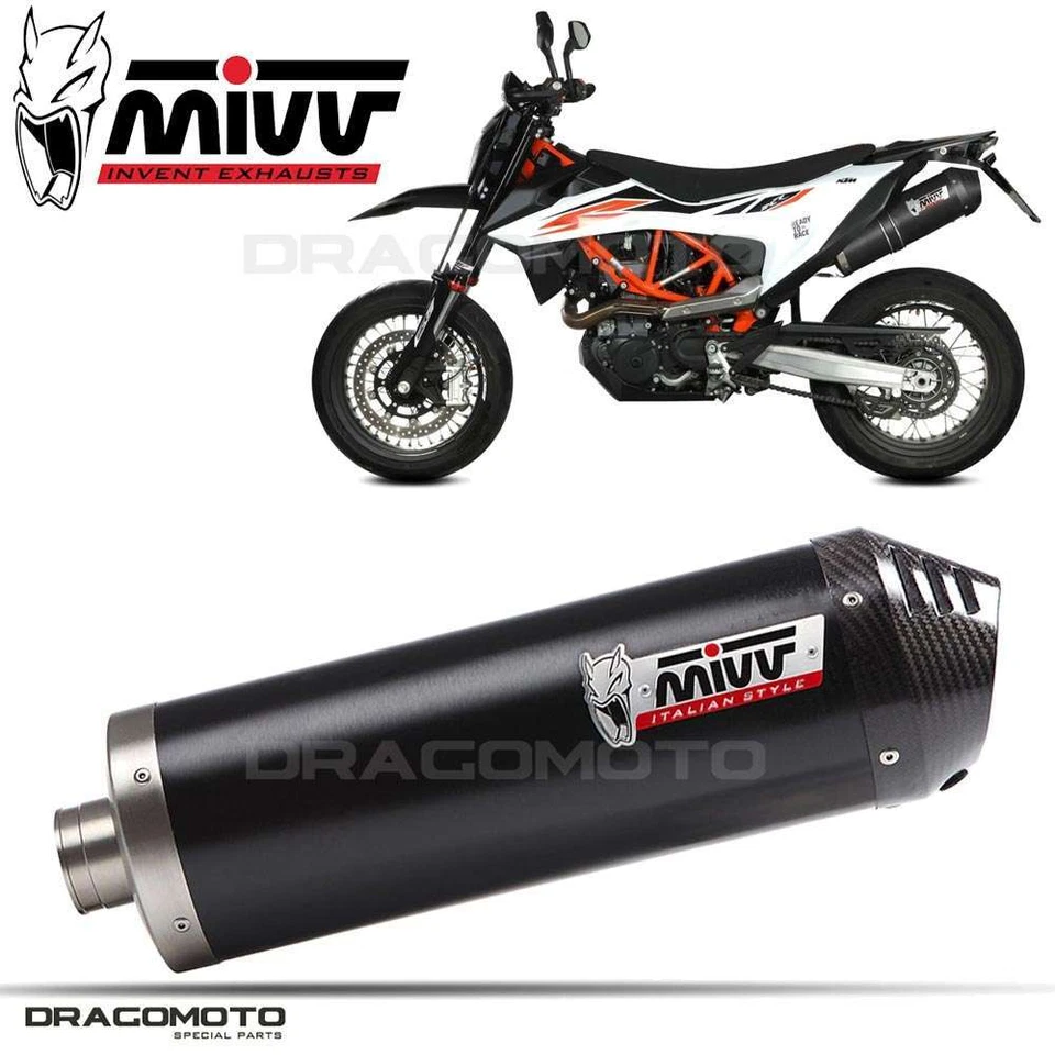échappement KTM 690 SMC R 2020 2021 MIVV Oval Noir CC - Photo 1/4