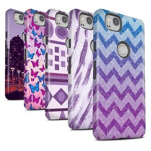 STUFF4 Matte Tough Phone Case for Google Pixel 2 /Purple Fashion