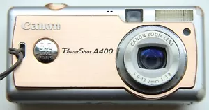 Canon PowerShot A400 3.2MP Compact Digital Camera Silver Bronze DISPLAY BROKEN - Picture 1 of 14