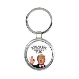 SIS Gift Funny Trump : Keychain Best Birthday Christmas Humor Maga Family Sister - Picture 1 of 1