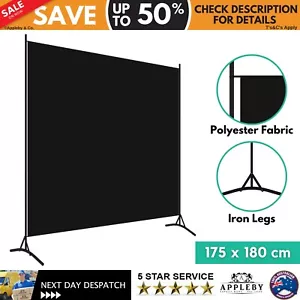 Room Divider Panel Privacy Screen Partition Stand Black 175x180 cm Dividers Fold - Picture 1 of 6
