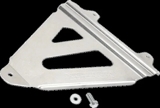 Protector de soporte de radiador de aluminio plateado Works para Kawasaki KX100 14-21 Foto 1 de 4