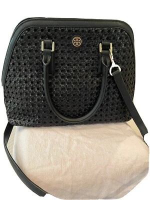 Tory Burch Robinson Top Handle Basket Weave Bag - Image 1 of 4