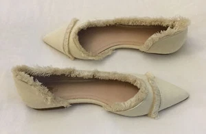 H& M Ladies Cream Low Heel Shoes Used Uk 37 - Picture 1 of 6