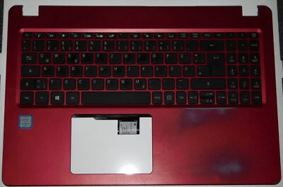 Acer Aspire 5 A515-52G Handauflage Tastatur Oberschale Rot Oberseite abgenutzt - Bild 1 von 2