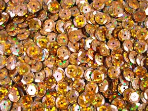 Sequins Laser 6mm Burnt Orange 20g DIY Crafts Sewing Dressmaking Embellishments - Picture 1 of 2