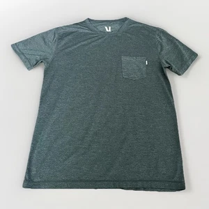 Vuori Herren blau grün Tradewind Performance Shirt Stretch Gym Training Freizeit L - Bild 1 von 9