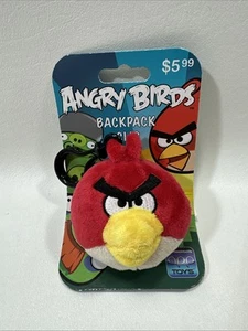 Angry Birds Red Bird Plush Backpack Clip /Key Chain Commonwealth 2010 With Tag - Picture 1 of 6