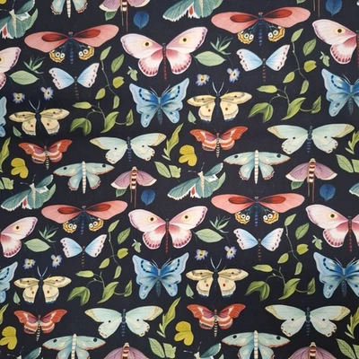 Quilting Patchwork Sewing Fabric Moths or Butterflies Allover 50x55cm FQ - image 1 of 3