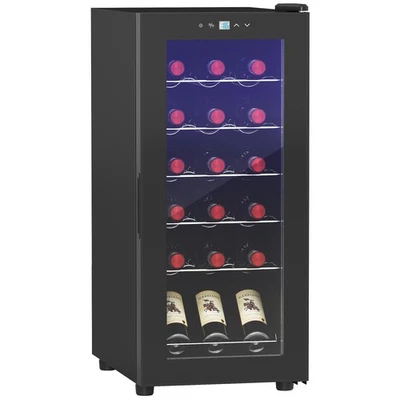HOMCOM Cantinetta Frigo per 18 Bottiglie Display Touch e Controllo Temperatura - Immagine 1 di 4