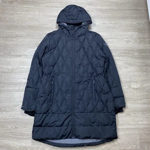 Moosejaw Quilted Down Parka Puffer Jacket Women’s XL Black Winter Warm Outdoors - Picture 1 of 12
