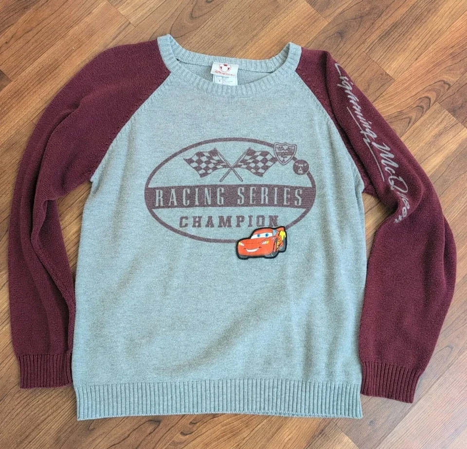 Suéter Vintage Disney Store Pixar Cars Niños GRANDE Rayo McQueen Carreras Foto 1 de 4