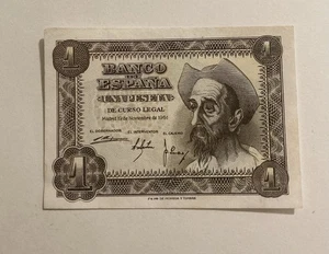 SPANIEN 1 PESETA 1951 Banknote Prefix N6603557 (1436) - Bild 1 von 2
